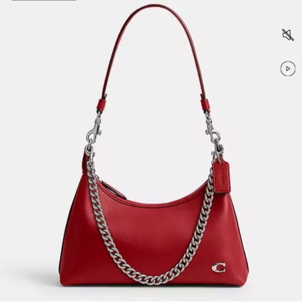 Coach Cherry Red Leather Shoulder Bag